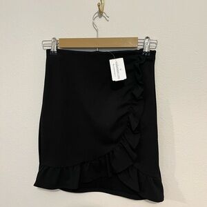 Windsor Black Ruffle Mini Skirt - NWT
